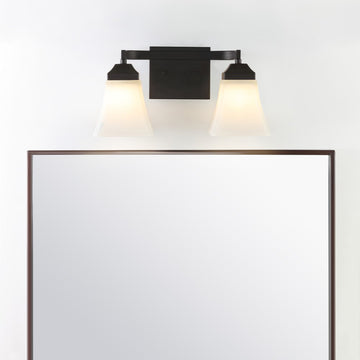 Staunton Iron/Glass Modern Cottage LED Vanity Light - JONATHAN Y